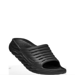Hoka One One ORA Recovery Slide Sandals Black in Women's Size 8